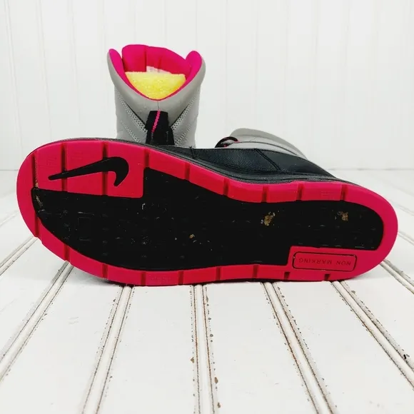 Nike ACG Woodside Pink Black Grey Leather Lace Up Boots M570