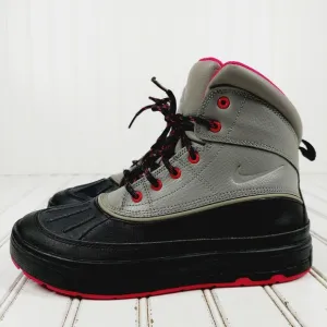 Nike ACG Woodside Pink Black Grey Leather Lace Up Boots M570