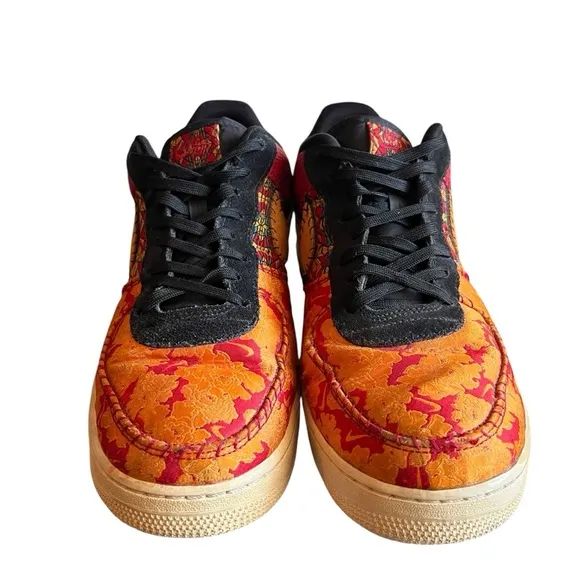 Nike Air Force 1 Chinese New Year Mens Size 13 Red Gold Athletic Shoes Sneakers