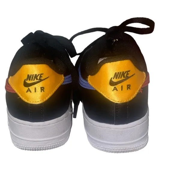 Nike Air Force 1 LV8 EMB GS [DN4178-001] Kids Casual Shoes NBA Black/Gym Red