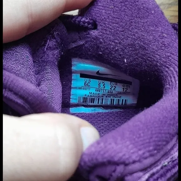 Nike Air Force 1 Mid TD Toddler Shoes Purple Bordeaux