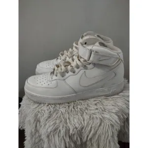 Nike Air Force 1 Mid Triple White Basketball Shoes Sz 13