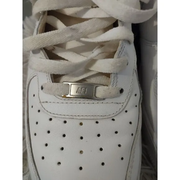 Nike Air Force 1 Mid Triple White Basketball Shoes Sz 13