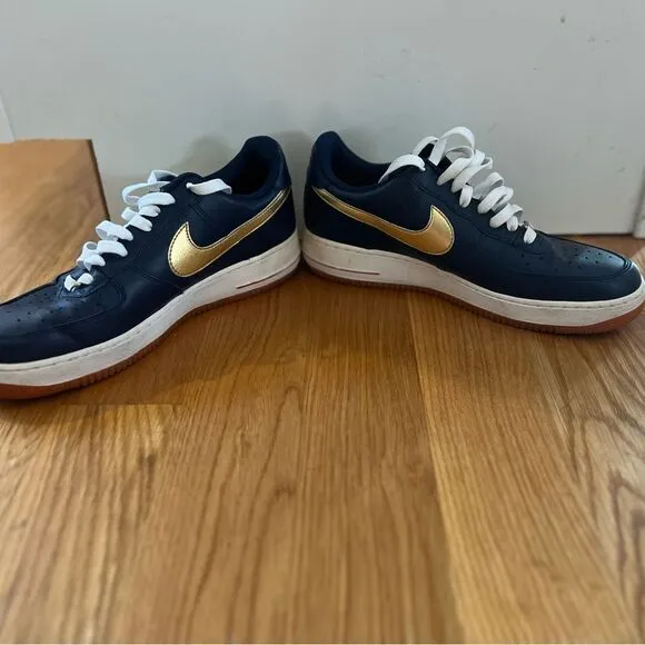 Nike Air Force 1 USA Olympic 2012 Midnight Navy Gold Size 9 488298-406
