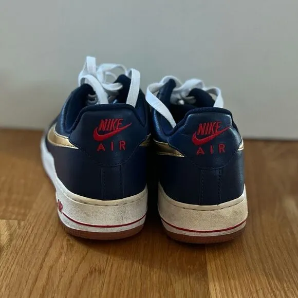 Nike Air Force 1 USA Olympic 2012 Midnight Navy Gold Size 9 488298-406