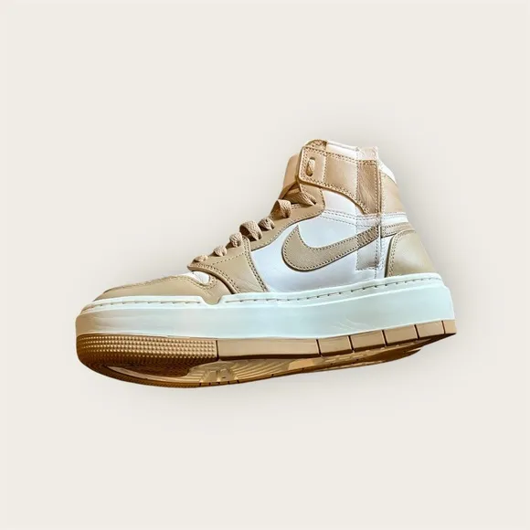 Nike Air Jordan 1 Elevate High White Desert Platform Shoes DN3253-121