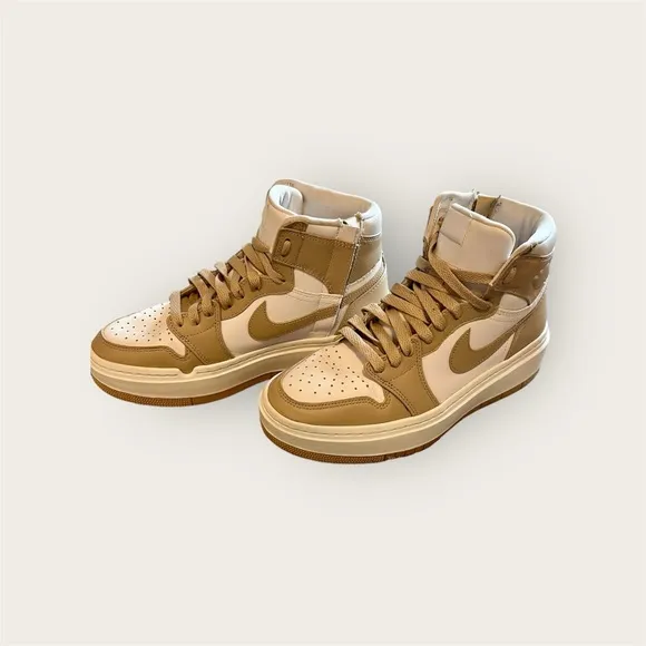 Nike Air Jordan 1 Elevate High White Desert Platform Shoes DN3253-121