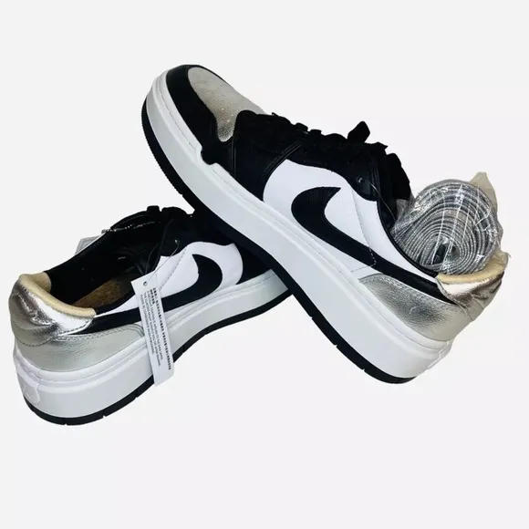 Nike Air Jordan 1 Elevate Low SE Metallic Silver Toe DQ8561-001 Wmn 12/Men 10.5