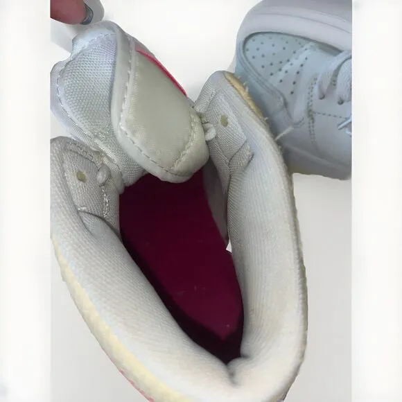 Nike Air Jordan 1 Mid Paint Drip Ice Cream White Pink  Size 7Y/8.5 Women
