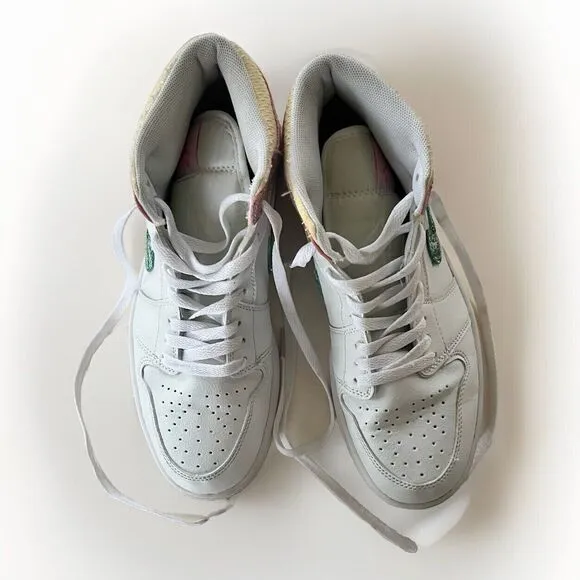 Nike Air Jordan 1 Mid Paint Drip Ice Cream White Pink  Size 7Y/8.5 Women