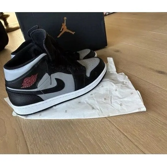 Nike Air Jordan 1 Mid Shadow Red Black Men's Size 11.5 (Worn 1x)