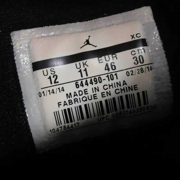 Nike Air Jordan 1 Retro 86 Size US Mens 12 White Gym Red Black In Box 644490-101