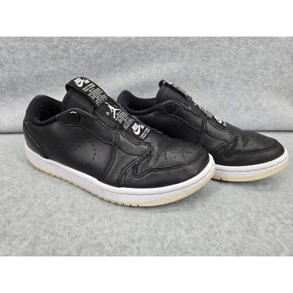 Nike Air Jordan 1 Retro Low Womens Slip On‎ Shoes Black AV3918-001 VNDS Size 6