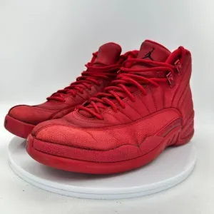 Nike Air Jordan 12 Retro Gym Red Men Size 9 Sneaker Shoes Suede Black 130690 601