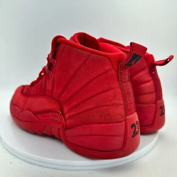 Nike Air Jordan 12 Retro Gym Red Men Size 9 Sneaker Shoes Suede Black 130690 601