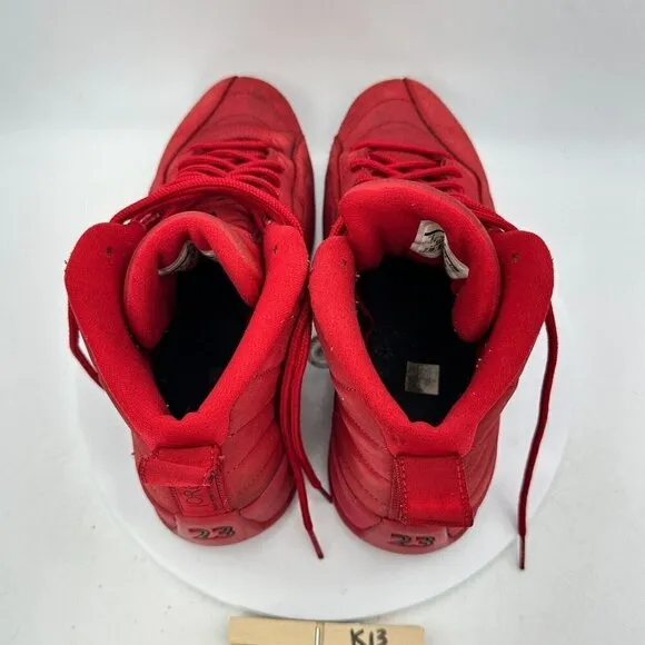 Nike Air Jordan 12 Retro Gym Red Men Size 9 Sneaker Shoes Suede Black 130690 601
