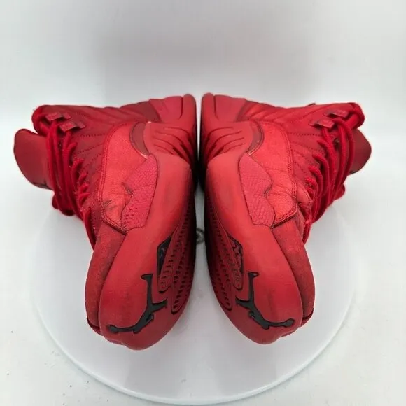 Nike Air Jordan 12 Retro Gym Red Men Size 9 Sneaker Shoes Suede Black 130690 601