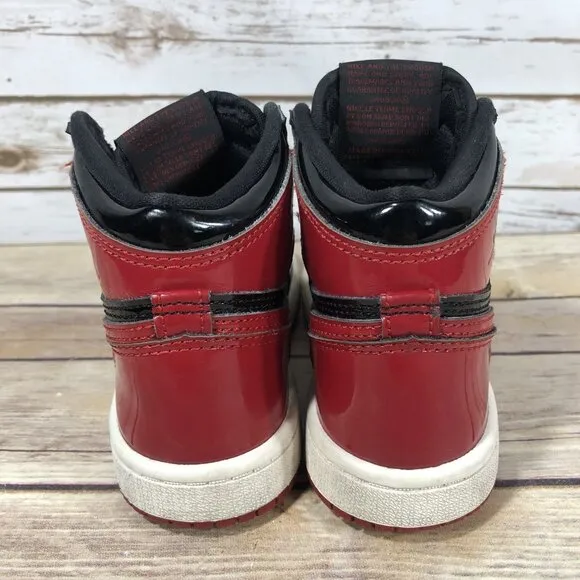 Nike Air Jordan 1Retro High OG Patent Bred Youth Boys Shoes Size 11.5C AQ2664063