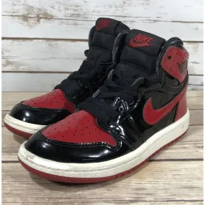 Nike Air Jordan 1Retro High OG Patent Bred Youth Boys Shoes Size 11.5C AQ2664063