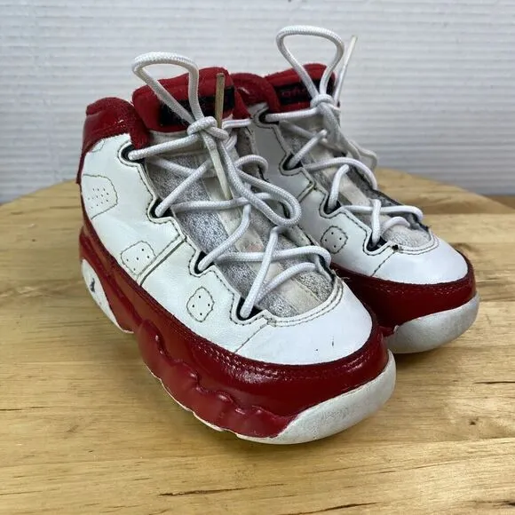 Nike Air Jordan 9 Retro Gym Red White Toddler Size 7C Athletic Shoes Sneakers