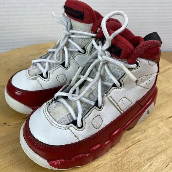Nike Air Jordan 9 Retro Gym Red White Toddler Size 7C Athletic Shoes Sneakers