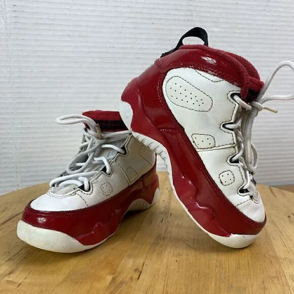 Nike Air Jordan 9 Retro Gym Red White Toddler Size 7C Athletic Shoes Sneakers