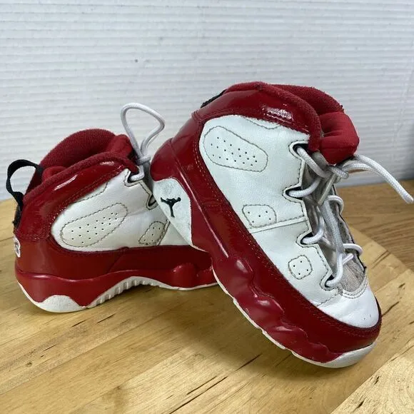 Nike Air Jordan 9 Retro Gym Red White Toddler Size 7C Athletic Shoes Sneakers