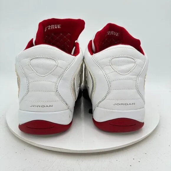 Nike Air Jordan B'2RUE Men Size 13 312523-104 White Patent Red Silver Shoes