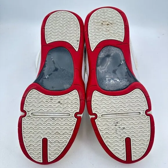 Nike Air Jordan B'2RUE Men Size 13 312523-104 White Patent Red Silver Shoes