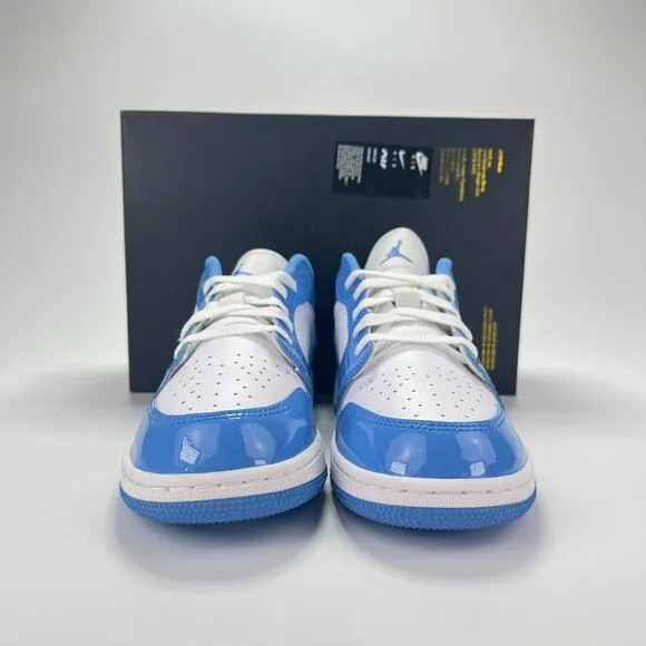 Nike Air Jordan Blue White Leather Patent Athletic Shoes Sneaker GS Size 6.5Y