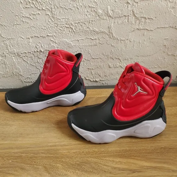 Nike Air Jordan Drip 23 Rain Boots Little Kid Toddler 11C Red Black Waterproof
