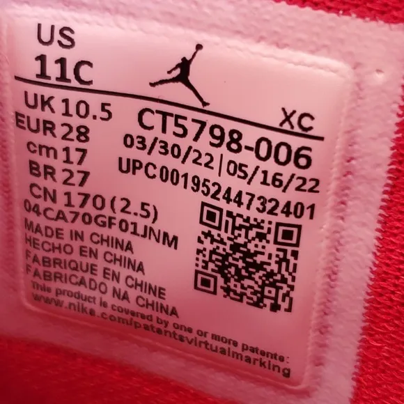 Nike Air Jordan Drip 23 Rain Boots Little Kid Toddler 11C Red Black Waterproof