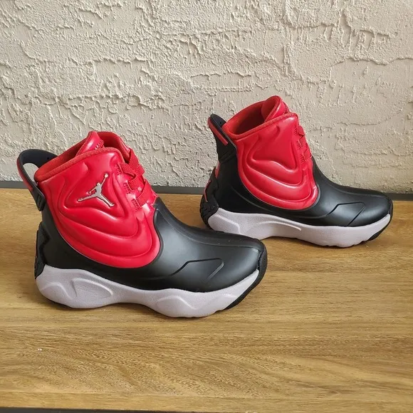 Nike Air Jordan Drip 23 Rain Boots Little Kid Toddler 11C Red Black Waterproof