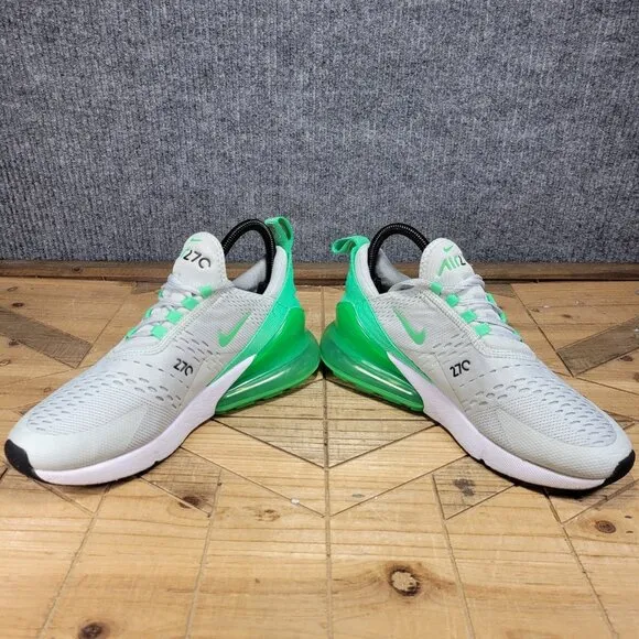 Nike Air Max 270 Men's Size 6.5 Running Shoes Grey Green Athletic AH8050-027
