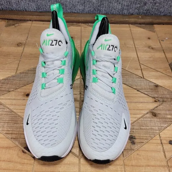 Nike Air Max 270 Men's Size 6.5 Running Shoes Grey Green Athletic AH8050-027