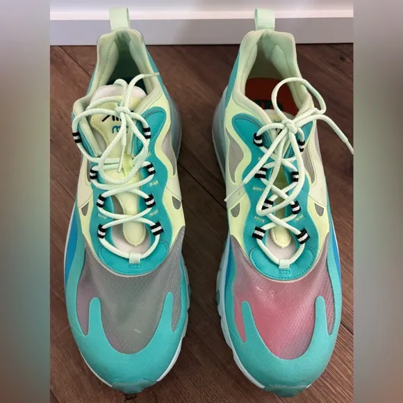 Nike Air Max 270 React Mens Size 11.5 Hyper Jade Frosted Spruce Shoes AO4971-301