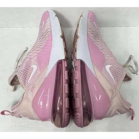 Nike Air Max 270 Trainers UK Size 6.5Y Shoes Pink White Lightweight Gym Sneakers