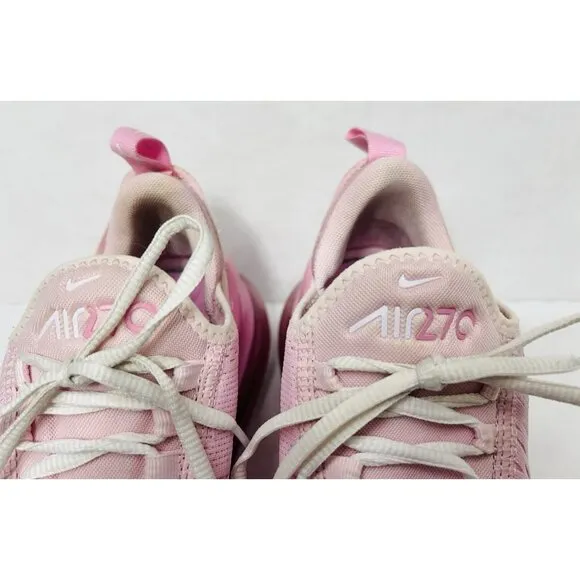 Nike Air Max 270 Trainers UK Size 6.5Y Shoes Pink White Lightweight Gym Sneakers