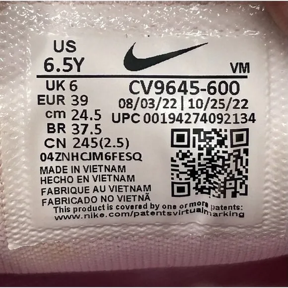 Nike Air Max 270 Trainers UK Size 6.5Y Shoes Pink White Lightweight Gym Sneakers