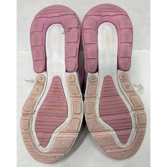 Nike Air Max 270 Trainers UK Size 6.5Y Shoes Pink White Lightweight Gym Sneakers