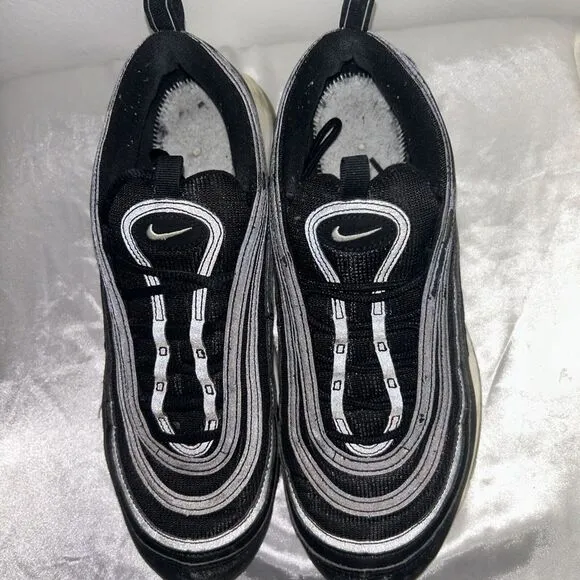 Nike Air Max 97 Men Size 10.5 Black White Training Athletic Shoes - No Insole