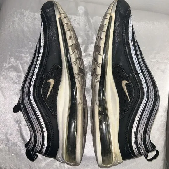 Nike Air Max 97 Men Size 10.5 Black White Training Athletic Shoes - No Insole