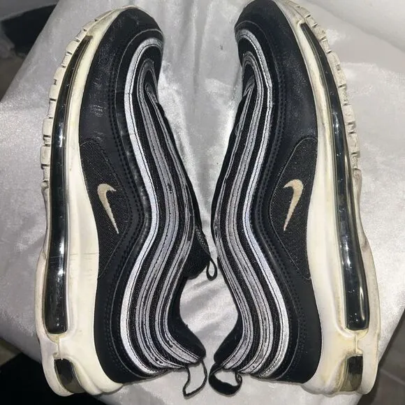 Nike Air Max 97 Men Size 10.5 Black White Training Athletic Shoes - No Insole