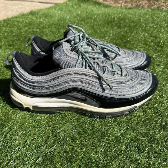 Nike Air Max 97 Shoes Mens Size 13 Cool Grey Black Patent Trainers