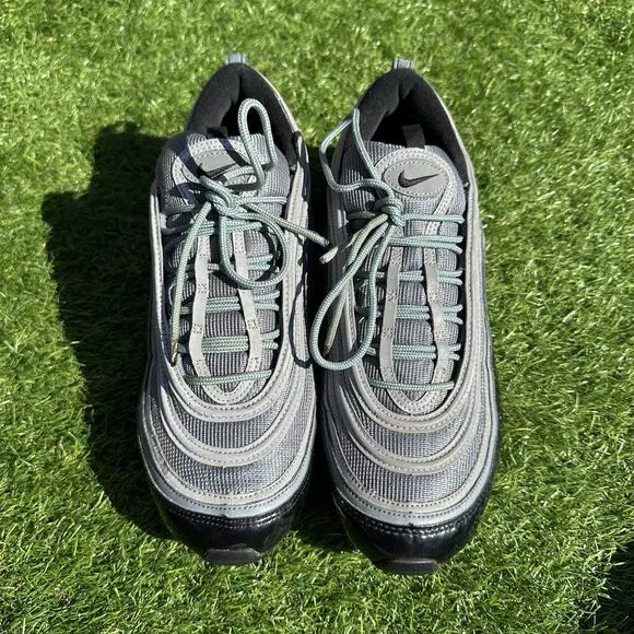 Nike Air Max 97 Shoes Mens Size 13 Cool Grey Black Patent Trainers