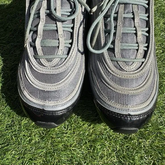 Nike Air Max 97 Shoes Mens Size 13 Cool Grey Black Patent Trainers