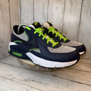 Nike Air Max Excee Men 9.5 Blackened Blue Neon Green Shoes CD4165-400 Rare