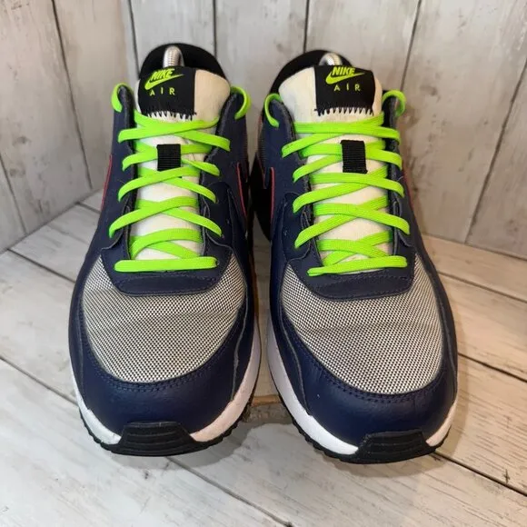 Nike Air Max Excee Men 9.5 Blackened Blue Neon Green Shoes CD4165-400 Rare