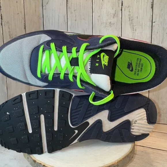 Nike Air Max Excee Men 9.5 Blackened Blue Neon Green Shoes CD4165-400 Rare
