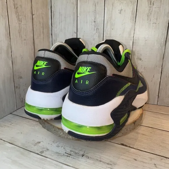 Nike Air Max Excee Men 9.5 Blackened Blue Neon Green Shoes CD4165-400 Rare